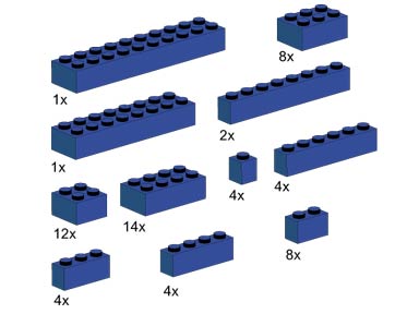 Конструктор LEGO (ЛЕГО) Bulk Bricks 10009 Assorted Blue Bricks