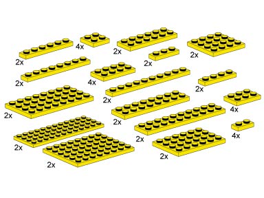 Конструктор LEGO (ЛЕГО) Bulk Bricks 10012 Assorted Yellow Plates