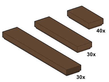 Конструктор LEGO (ЛЕГО) Bulk Bricks 10046 Brown Tiles