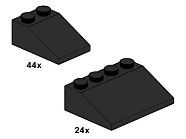 Конструктор LEGO (ЛЕГО) Bulk Bricks 10054 Black Roof Tiles