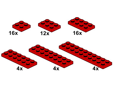 Конструктор LEGO (ЛЕГО) Bulk Bricks 10058 Red Plates