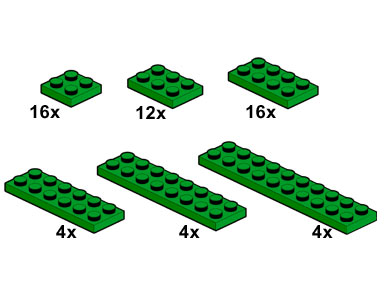 Конструктор LEGO (ЛЕГО) Bulk Bricks 10059 Dark Green Plates