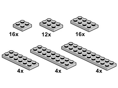 Конструктор LEGO (ЛЕГО) Bulk Bricks 10060 Grey Plates