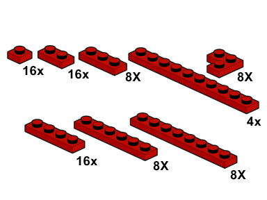 Конструктор LEGO (ЛЕГО) Bulk Bricks 10062 Red Plates