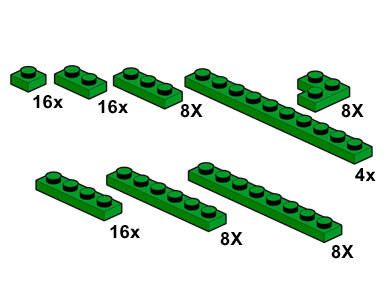 Конструктор LEGO (ЛЕГО) Bulk Bricks 10063 Dark Green Plates