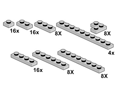Конструктор LEGO (ЛЕГО) Bulk Bricks 10064 Grey Plates