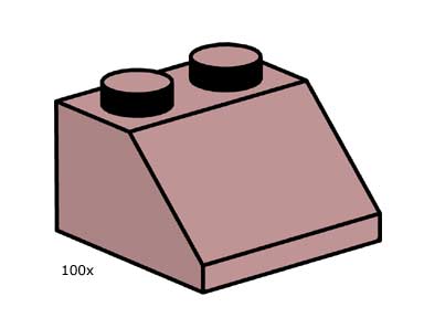 Конструктор LEGO (ЛЕГО) Bulk Bricks 10114 2 x 2 Sand Red Roof Tile