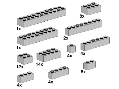 Конструктор LEGO (ЛЕГО) Bulk Bricks 10145 Assorted Light Grey Bricks