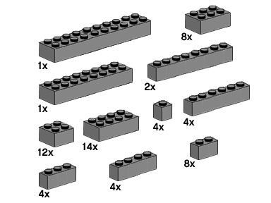 Конструктор LEGO (ЛЕГО) Bulk Bricks 10146 Assorted Dark Grey Bricks