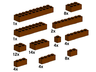 Конструктор LEGO (ЛЕГО) Bulk Bricks 10147 Assorted Brown Bricks