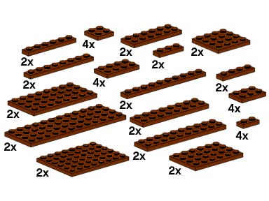 Конструктор LEGO (ЛЕГО) Bulk Bricks 10150 Assorted Brown Plates
