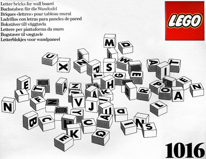 Конструктор LEGO (ЛЕГО) Dacta 1016 Letter Bricks for Wall Board