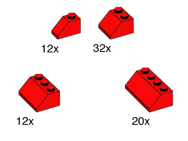Конструктор LEGO (ЛЕГО) Bulk Bricks 10163 Red Roof Tiles
