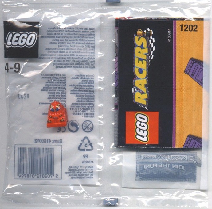 Конструктор LEGO (ЛЕГО) Racers 1202 Single Racers Figure Pack