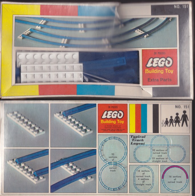 Curved Train Track 151 Samsonite LEGO