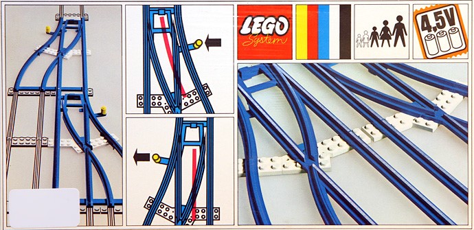 Конструктор LEGO (ЛЕГО) Trains 154 Switch Track - 1 Right and 1 Left