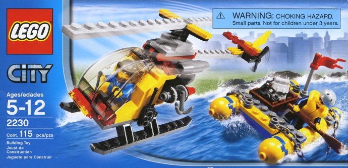 Конструктор LEGO (ЛЕГО) City 2230 In-flight Helicopter and Raft