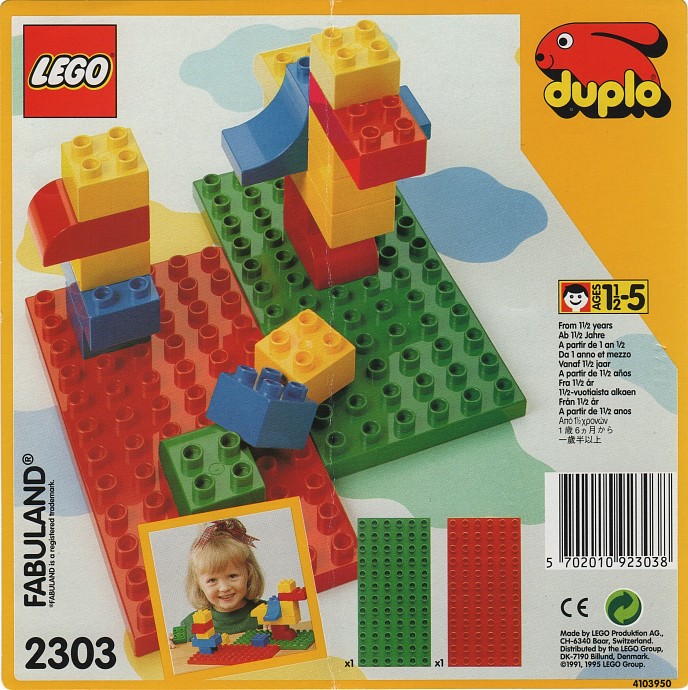 Конструктор LEGO (ЛЕГО) Duplo 2303 Red and Green Building Plates