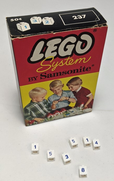 Конструктор LEGO (ЛЕГО) Samsonite 237 Numbered Bricks