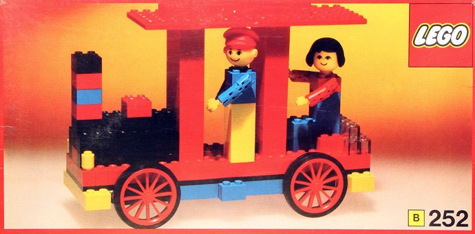 Конструктор LEGO (ЛЕГО) Building Set with People 252 Locomotive with driver and passenger