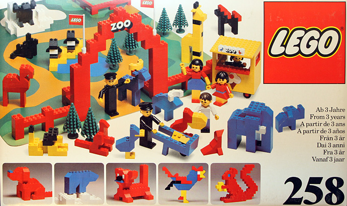 Конструктор LEGO (ЛЕГО) Basic 258 Zoo (with Baseboard)