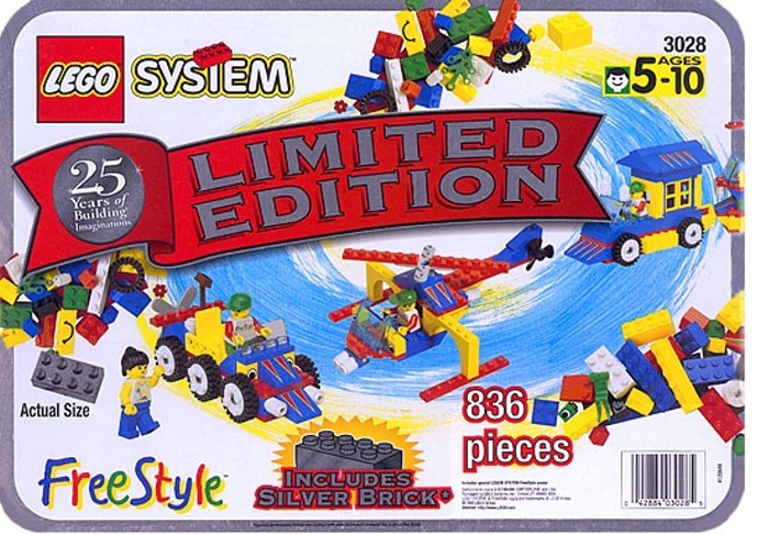 Конструктор LEGO (ЛЕГО) Freestyle 3028 Limited Edition Silver Freestyle Tub
