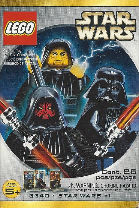 Конструктор LEGO (ЛЕГО) Star Wars 3340 Emperor Palpatine, Darth Maul and Darth Vader Minifig Pack - Star Wars #1