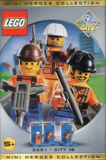 Three Minifig Pack City 2 3351 Town LEGO