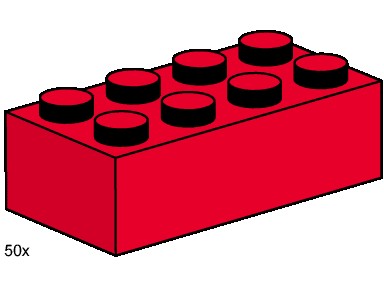 Конструктор LEGO (ЛЕГО) Bulk Bricks 3462 2x4 Red Bricks