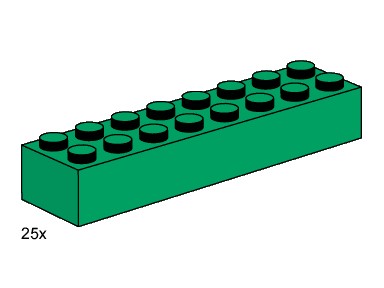 Конструктор LEGO (ЛЕГО) Bulk Bricks 3466 2x8 Dark Green Bricks