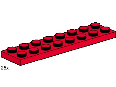 Конструктор LEGO (ЛЕГО) Bulk Bricks 3491 2x8 Red Plates