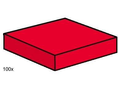 Конструктор LEGO (ЛЕГО) Bulk Bricks 3494 2x2 Red Smooth Tiles