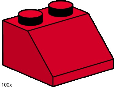 Конструктор LEGO (ЛЕГО) Bulk Bricks 3496 2x2 Roof Tiles Steep Sloped Red