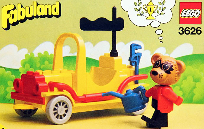 Конструктор LEGO (ЛЕГО) Fabuland 3626 Roger Racoon and his Sports Car