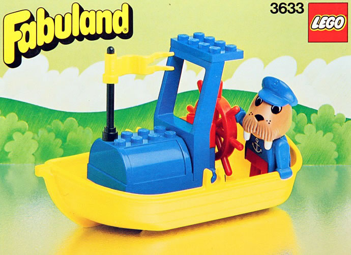 Конструктор LEGO (ЛЕГО) Fabuland 3633 Motor Boat with Walter Walrus