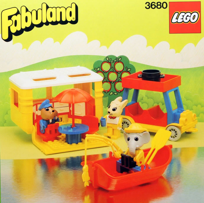 Конструктор LEGO (ЛЕГО) Fabuland 3680 Caravan and Rowboat