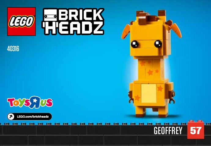 Конструктор LEGO (ЛЕГО) BrickHeadz 40316 Geoffrey
