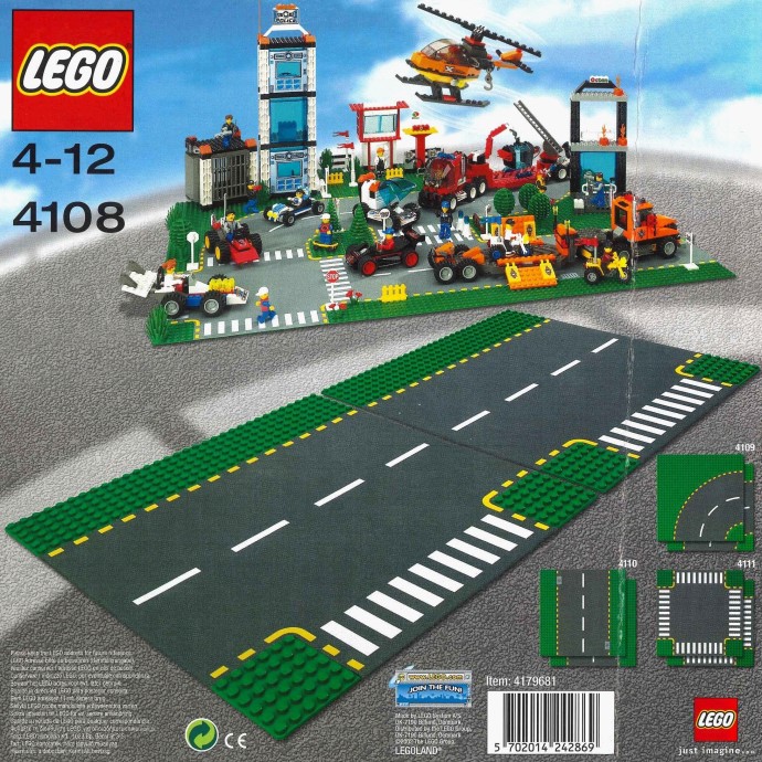 Конструктор LEGO (ЛЕГО) Town 4108 Road Plates, Junction
