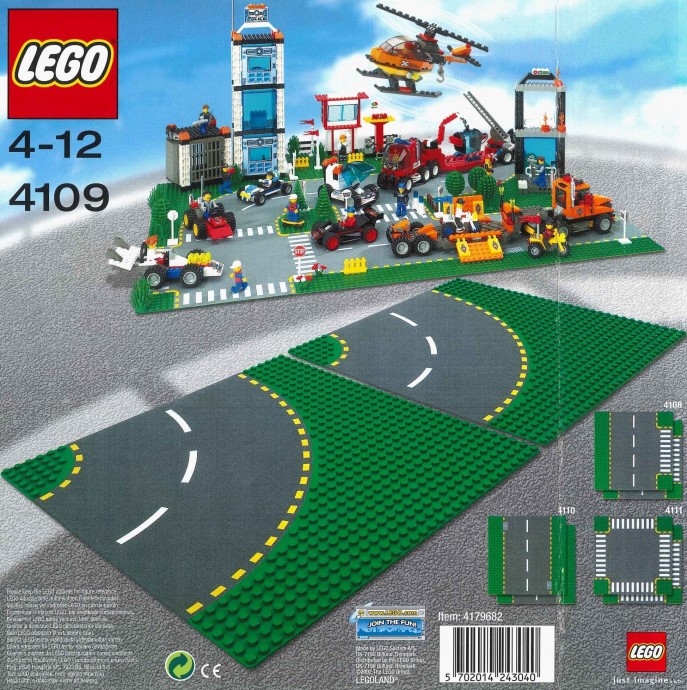 Конструктор LEGO (ЛЕГО) Town 4109 Road Plates, Curved