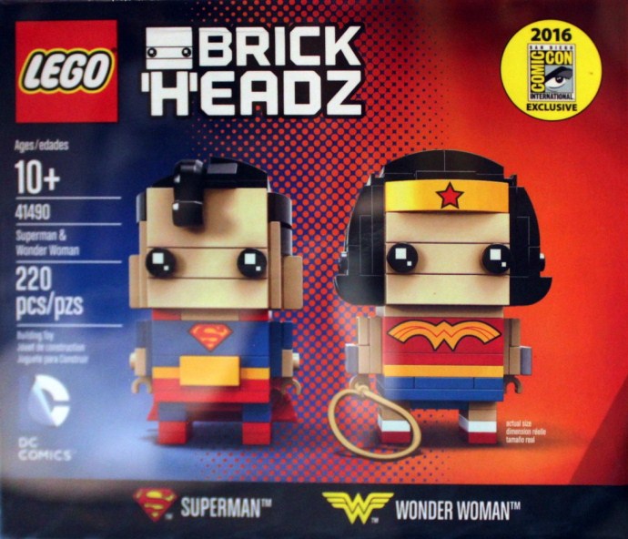 Конструктор LEGO (ЛЕГО) BrickHeadz 41490 Superman & Wonder Woman
