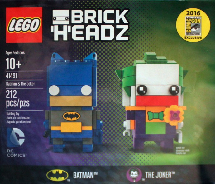 Конструктор LEGO (ЛЕГО) BrickHeadz 41491 Batman & The Joker