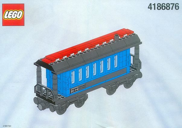 Конструктор LEGO (ЛЕГО) Trains 4186876 Blue Passenger Wagon