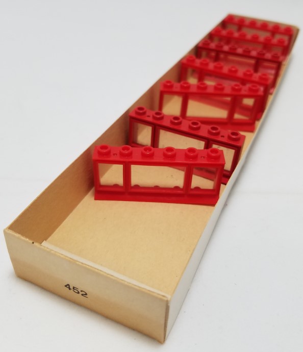 Конструктор LEGO (ЛЕГО) System 452 1 x 6 x 2 Window, Red or White