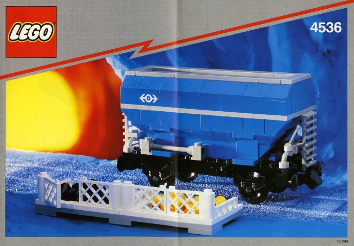 Конструктор LEGO (ЛЕГО) Trains 4536 Blue Hopper Car