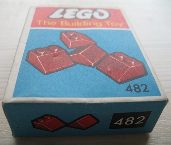 Конструктор LEGO (ЛЕГО) System 482 Slopes and Slopes Double 2 x 2, Red (The Building Toy)