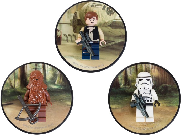 Конструктор LEGO (ЛЕГО) Gear 5002824 Han Solo, Chewbacca and Stormtrooper Magnets