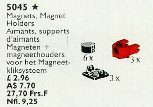 Конструктор LEGO (ЛЕГО) Service Packs 5045 Magnets, Magnet Holders