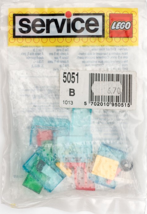 Конструктор LEGO (ЛЕГО) Service Packs 5051 Windscreens, Seats and Steering Wheels