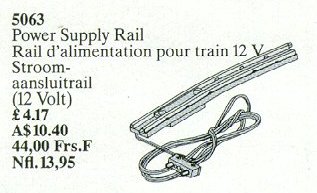 Конструктор LEGO (ЛЕГО) Service Packs 5063 Power Supply Rail for 12 V Trains