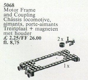 Конструктор LEGO (ЛЕГО) Service Packs 5068 Locomotive Base Plate with Couplings (Motor Frame)